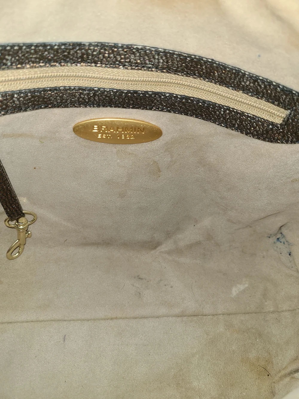 SOLD Brahmin Vintage Karissa Black Leather Shoulder Bag Fair - Picture 10 of 17